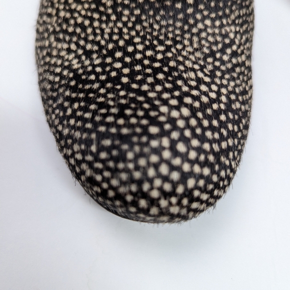 Cole Haan size 7 Calf Hair Speckled Loafers Slip On Red Trim Flats Old Money - Picture 5 of 12